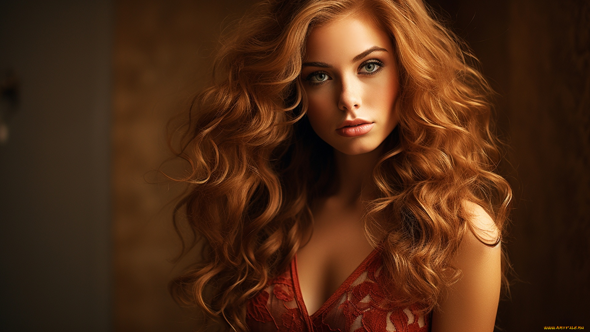 девушки, -, лица, , портреты, локоны, декольте