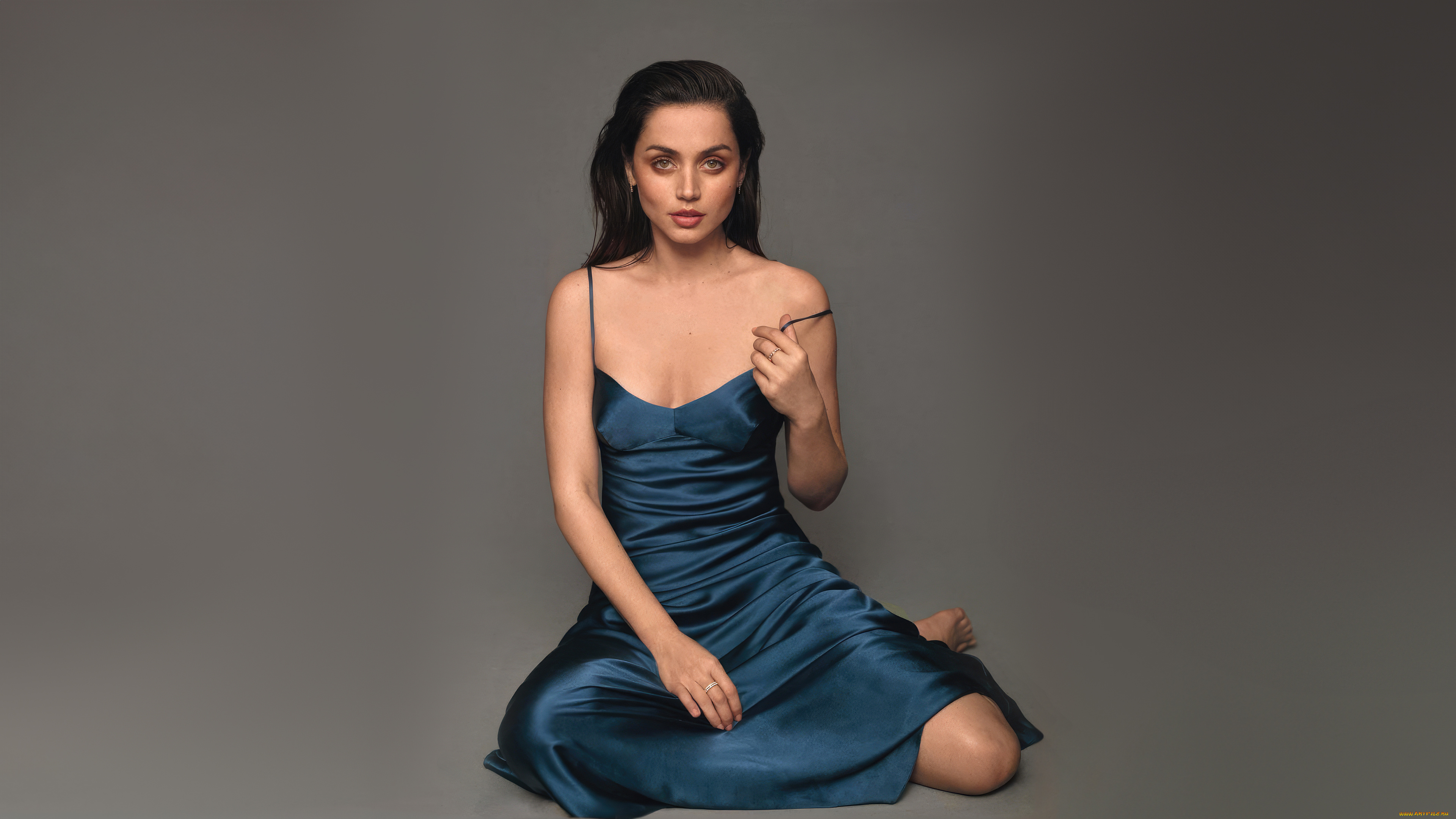 девушки, ana, de, armas, брюнетка, платье