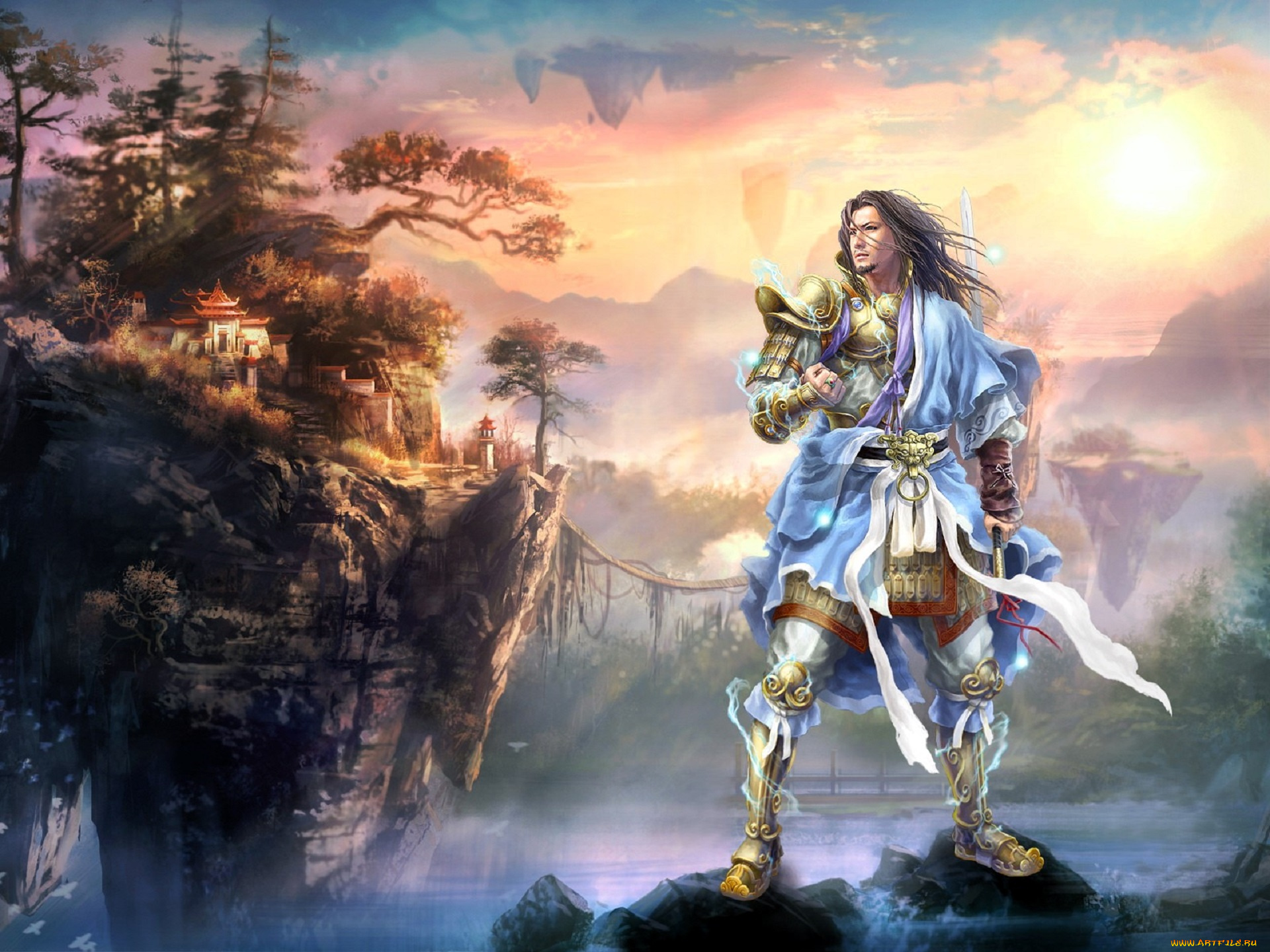 видео, игры, nine, communities, парень, наряд, горы, острова