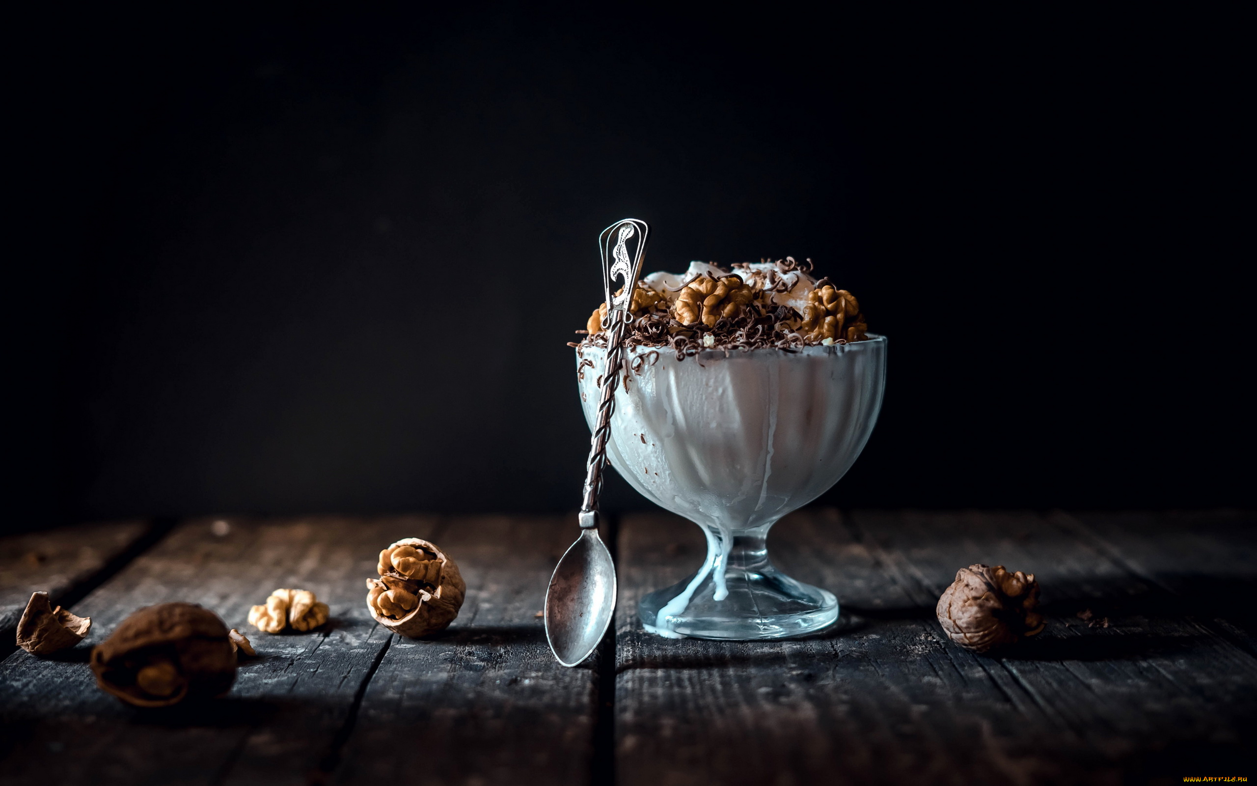 еда, мороженое, , десерты, лакомство, орехи, грецкие