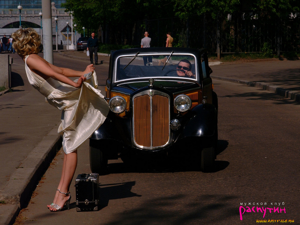 автомобили, авто, девушками