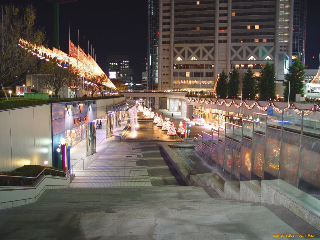 города, огни, ночного