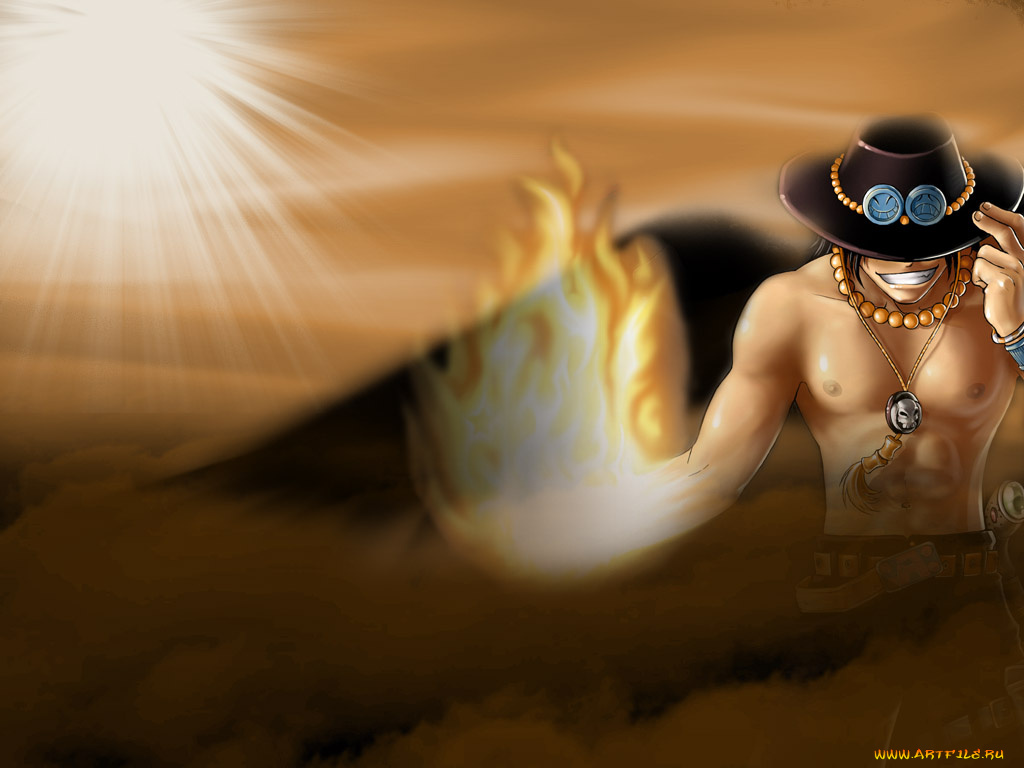 аниме, one, piece, portgas, d, ace