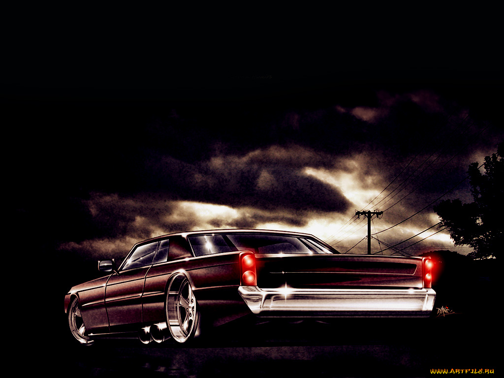 автомобили, рисованные