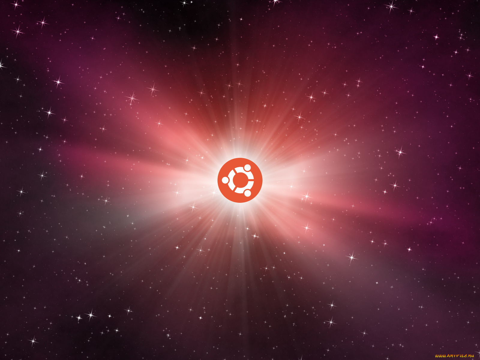 компьютеры, ubuntu, linux, логотип, розовый