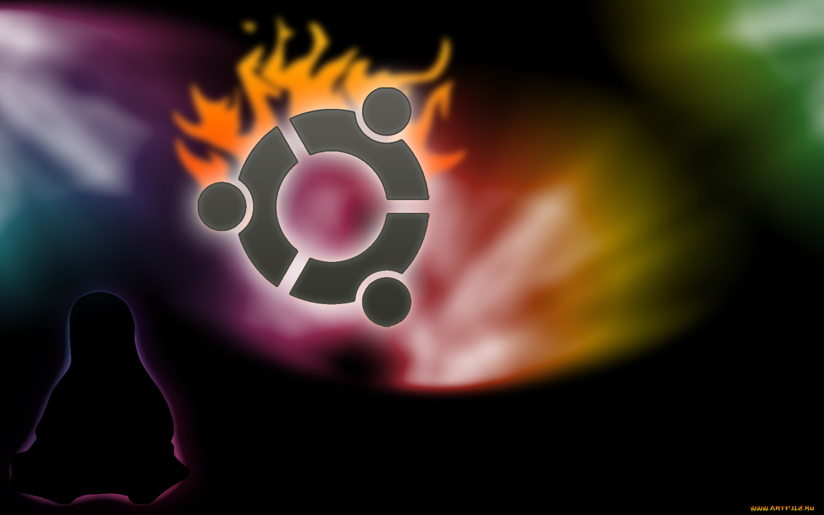 компьютеры, ubuntu, linux, тёмный