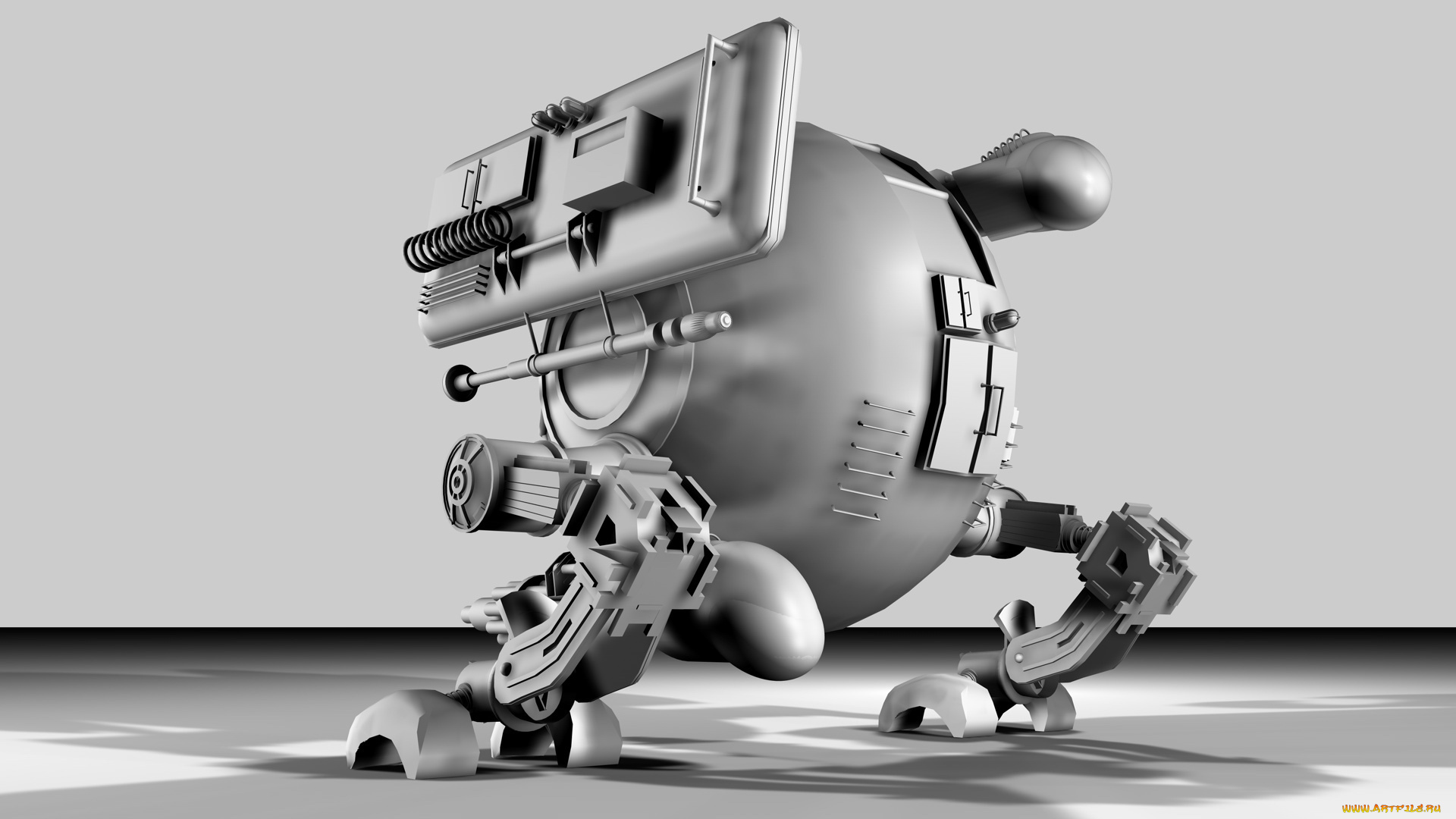 3д, графика, modeling, моделирование, робот