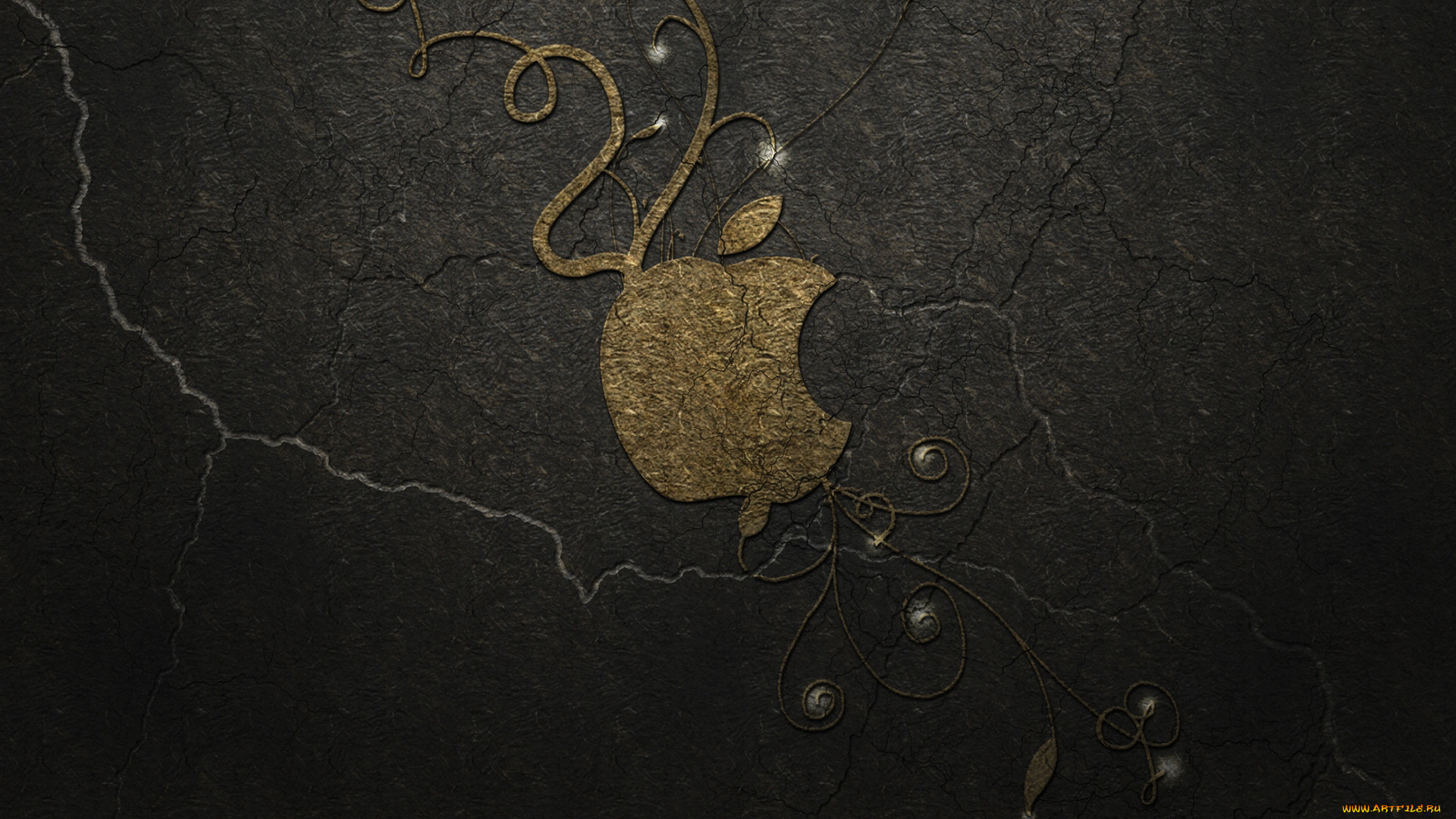 компьютеры, apple, тёмный, узор, логотип, яблоко