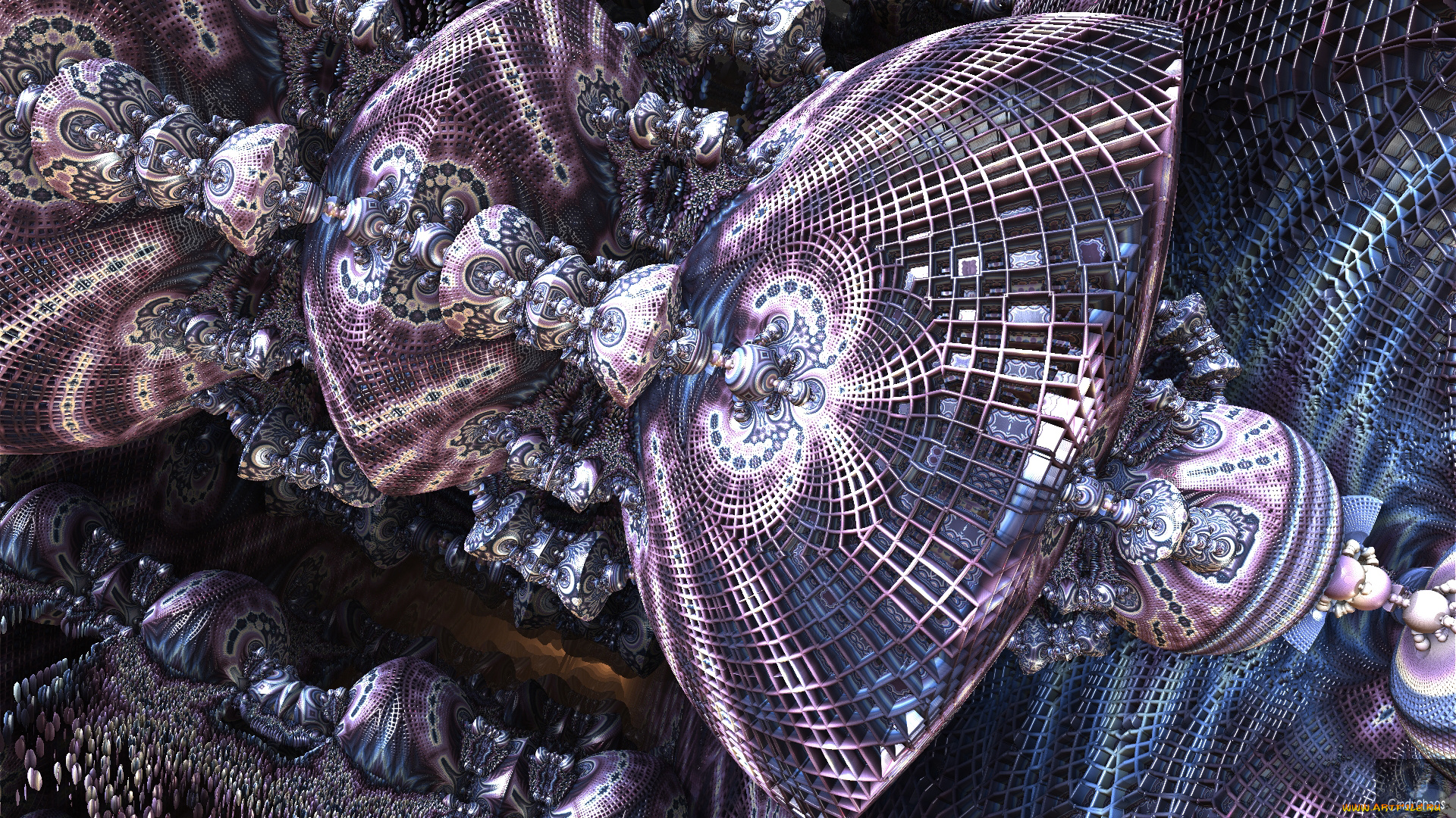 3д, графика, fractal, фракталы, узор, цвета, фон