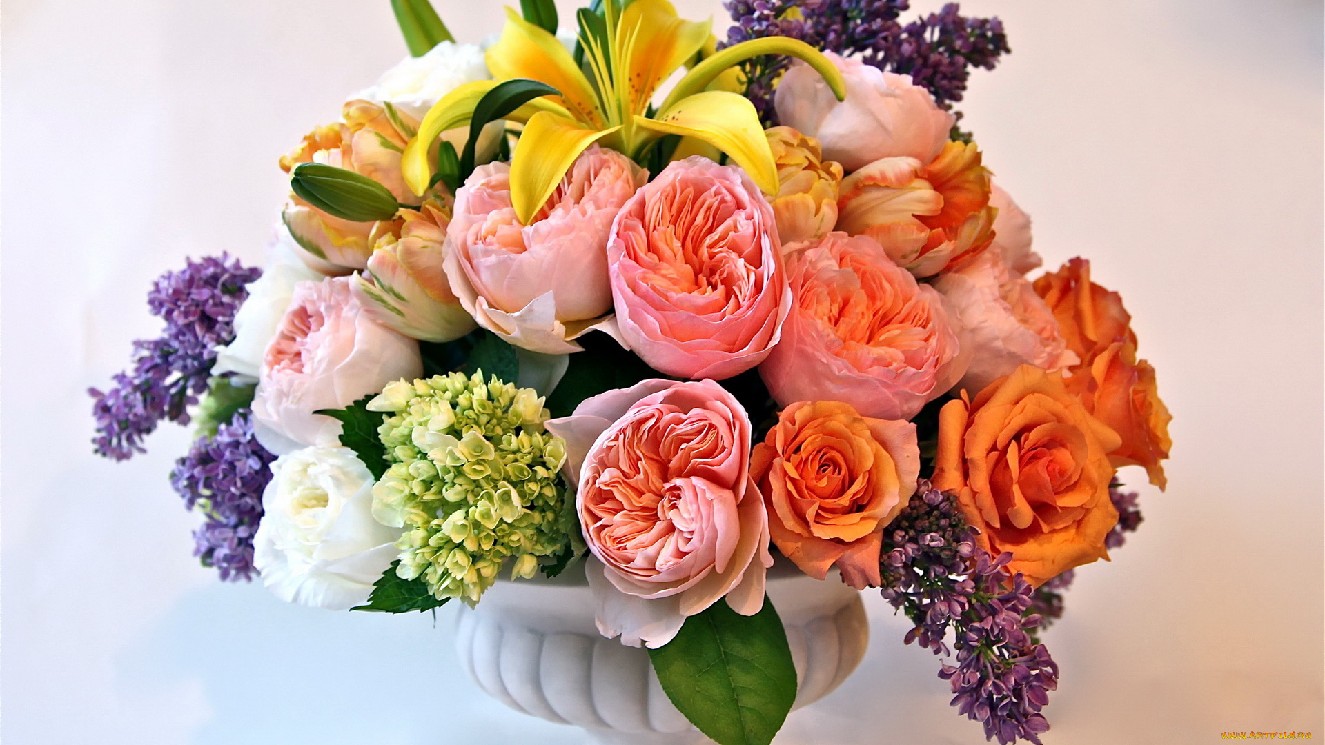 цветы, букеты, композиции, розы, букет, сирень