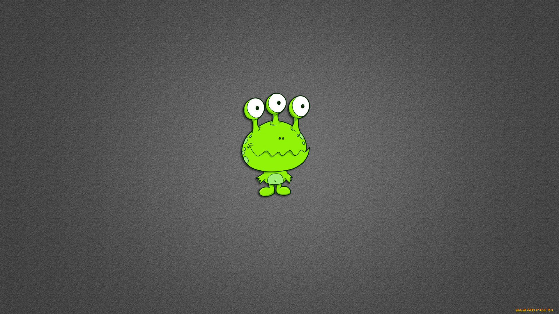 инопланетянин, рисованные, минимализм, зеленый, трехглазый, пришелец