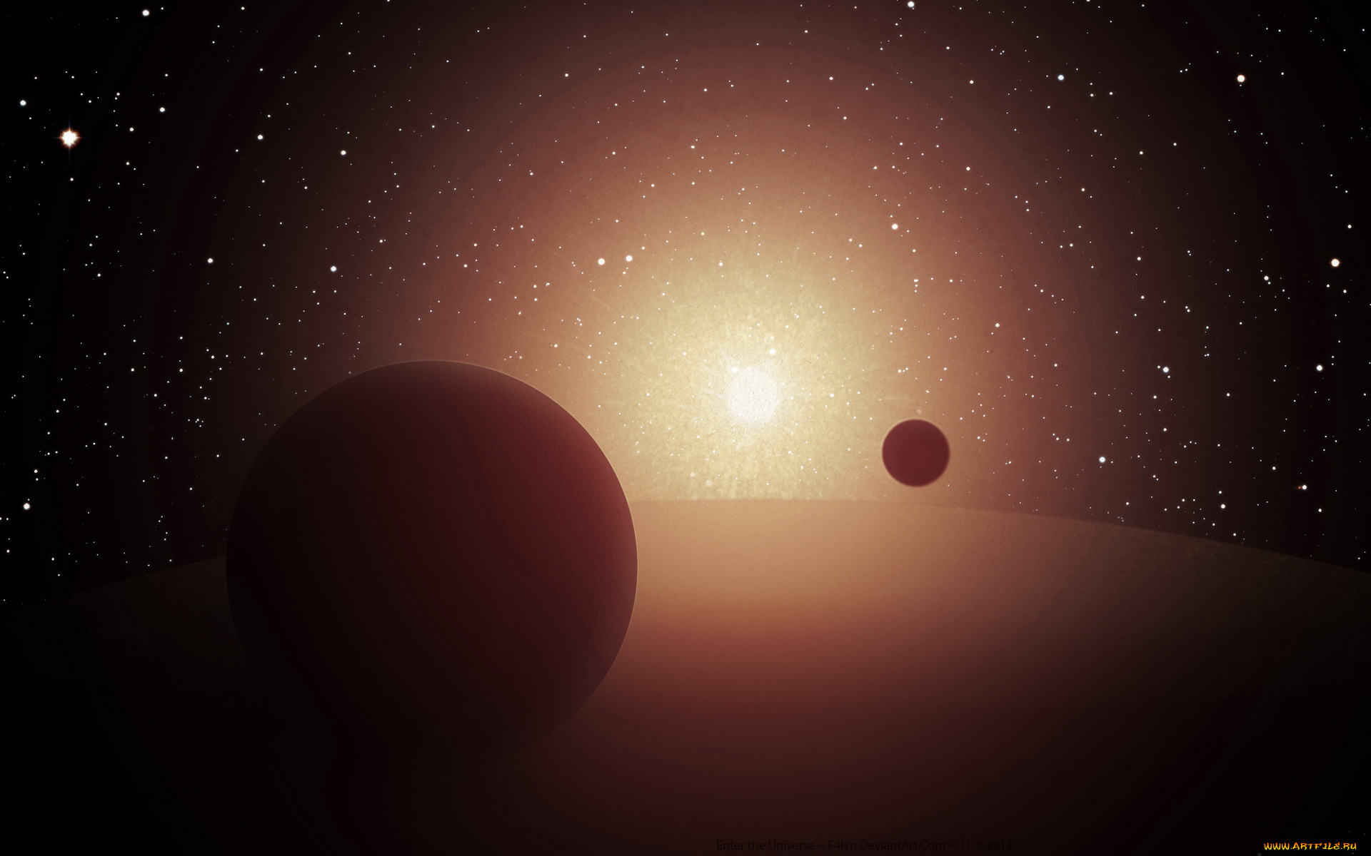 космос, арт, планеты