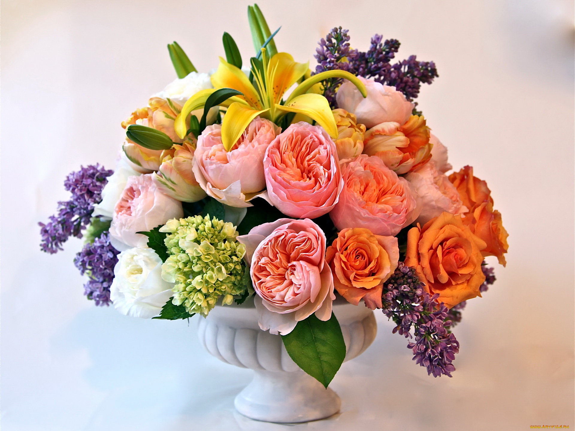 цветы, букеты, композиции, розы, букет, сирень