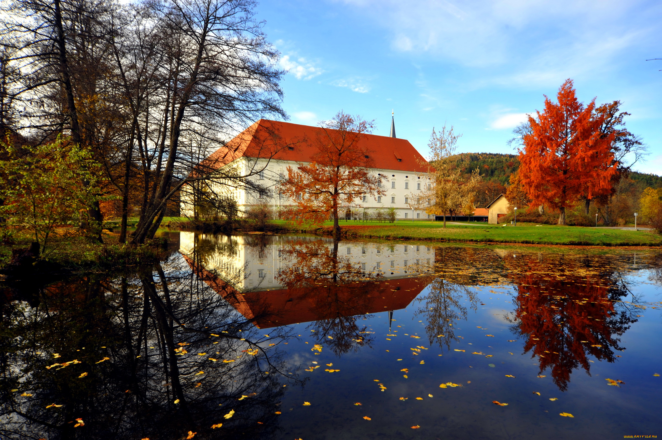 monastery, viktring, klagenfurt, austria, города, католические, соборы, костелы, аббатства, монастырь