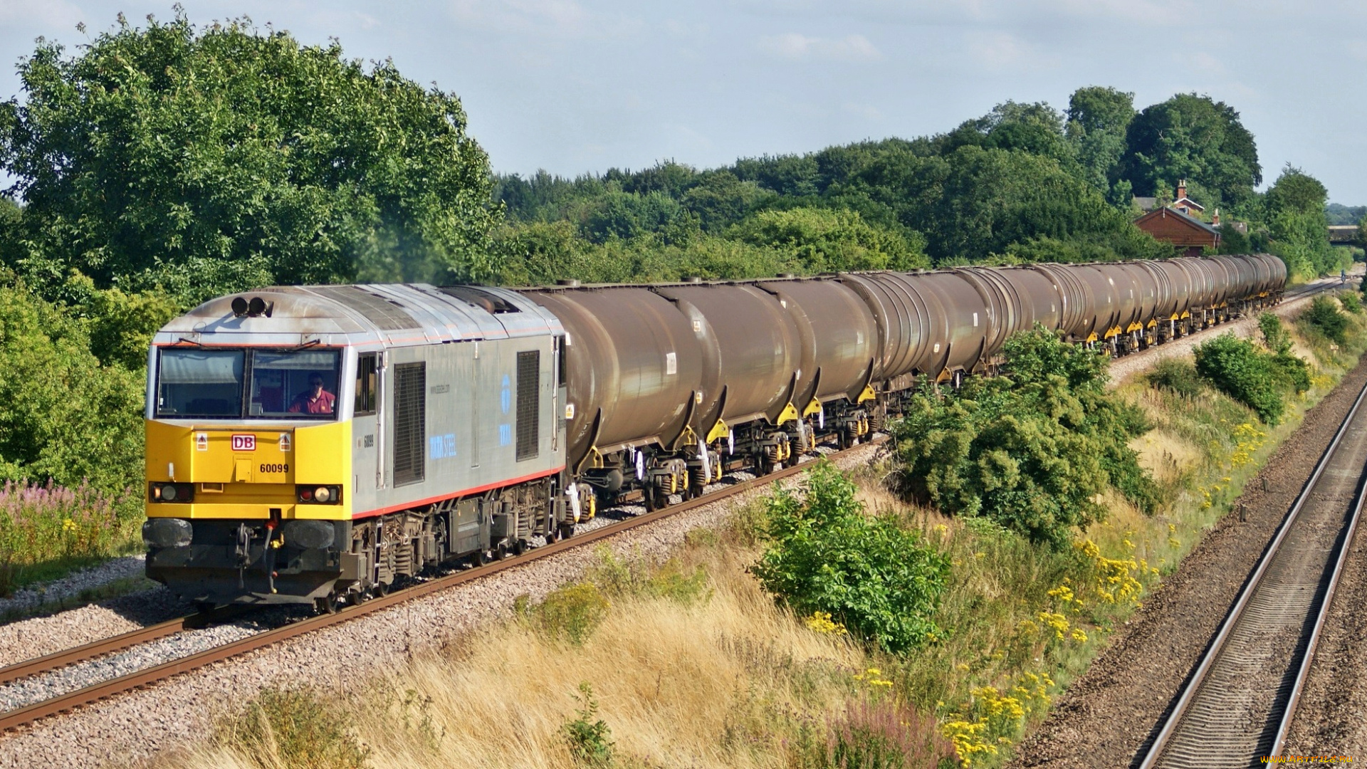 техника, поезда, цистерныло, локомотив, рельсы, железная, дорога