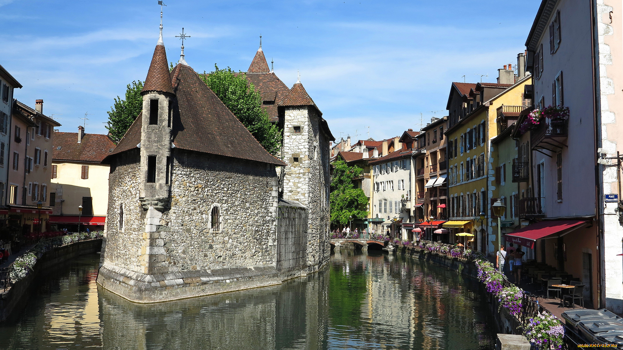 анси, франция, города, улицы, площади, набережные, канал, дома, горд