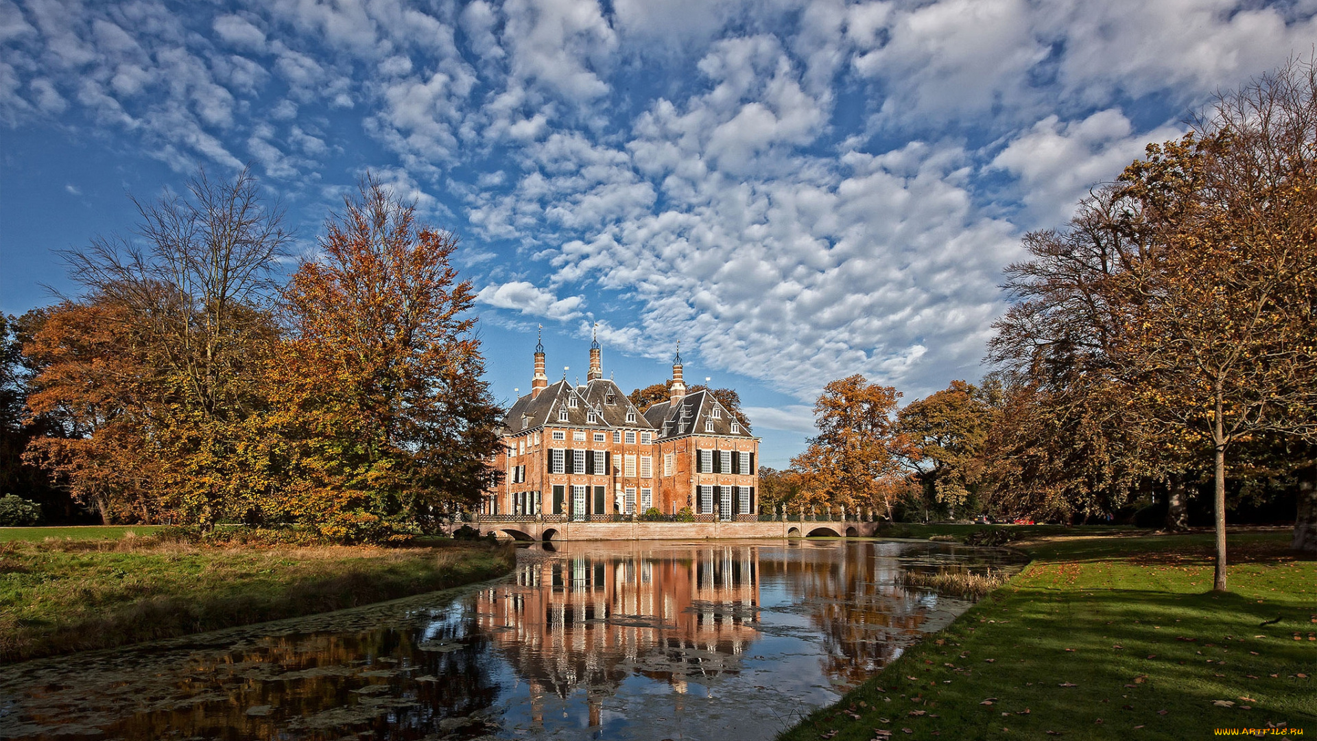 duivenvoorde, castle, города, -, дворцы, , замки, , крепости, парк, пруд, замок