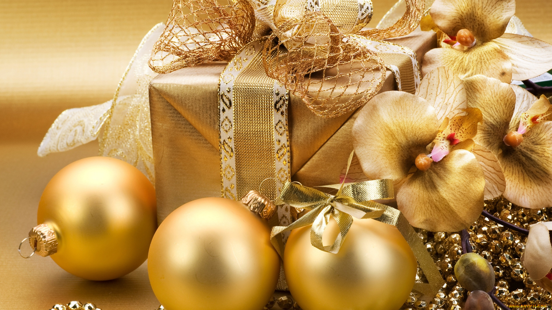 праздничные, подарки, и, коробочки, merry, christmas, рождество, украшения, шары, золотые, gold, новый, год, decoration