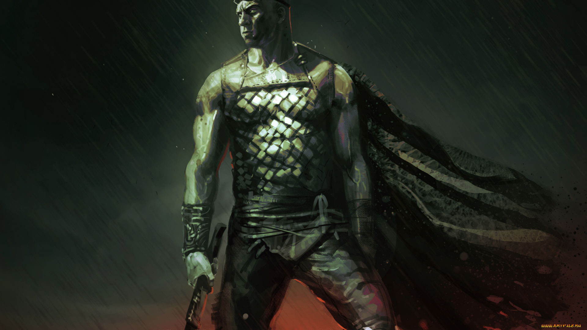 рисованное, кино, вин, дизель, riddick, vin, diesel