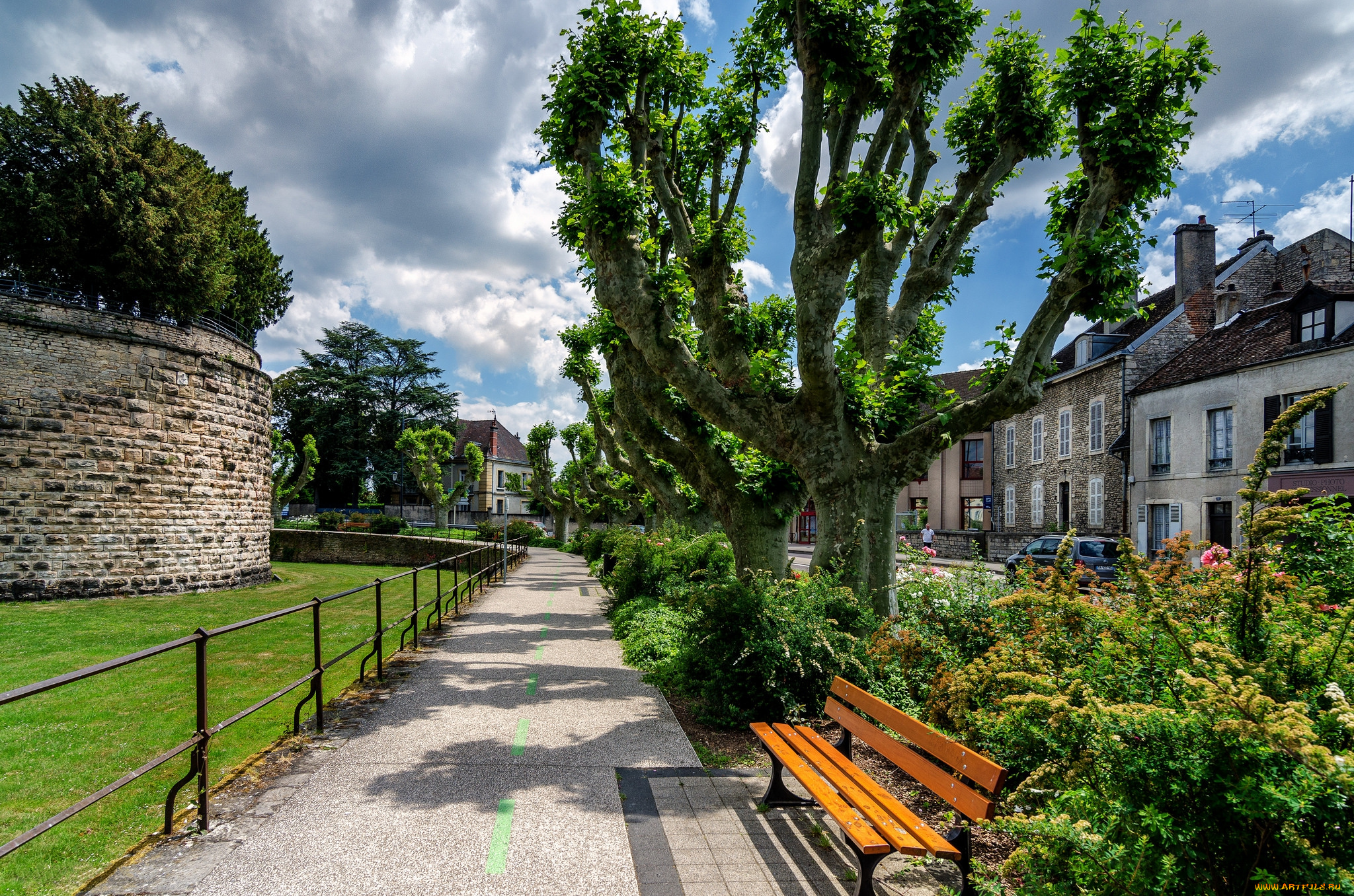 города, -, улицы, , площади, , набережные, деревья, скамейка, улица