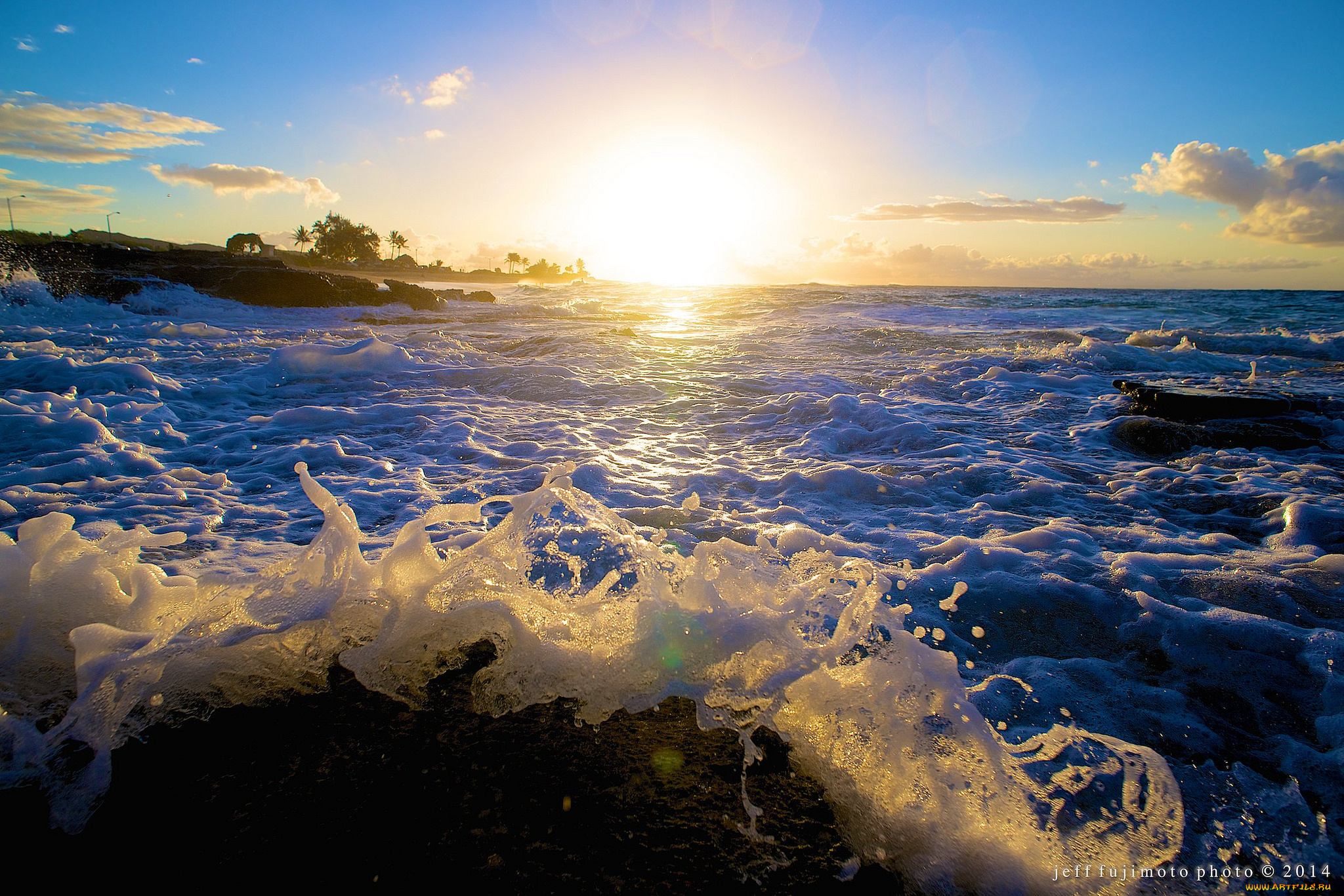 природа, восходы, закаты, закат, небо, море, облака, пена, всплеск, пейзаж