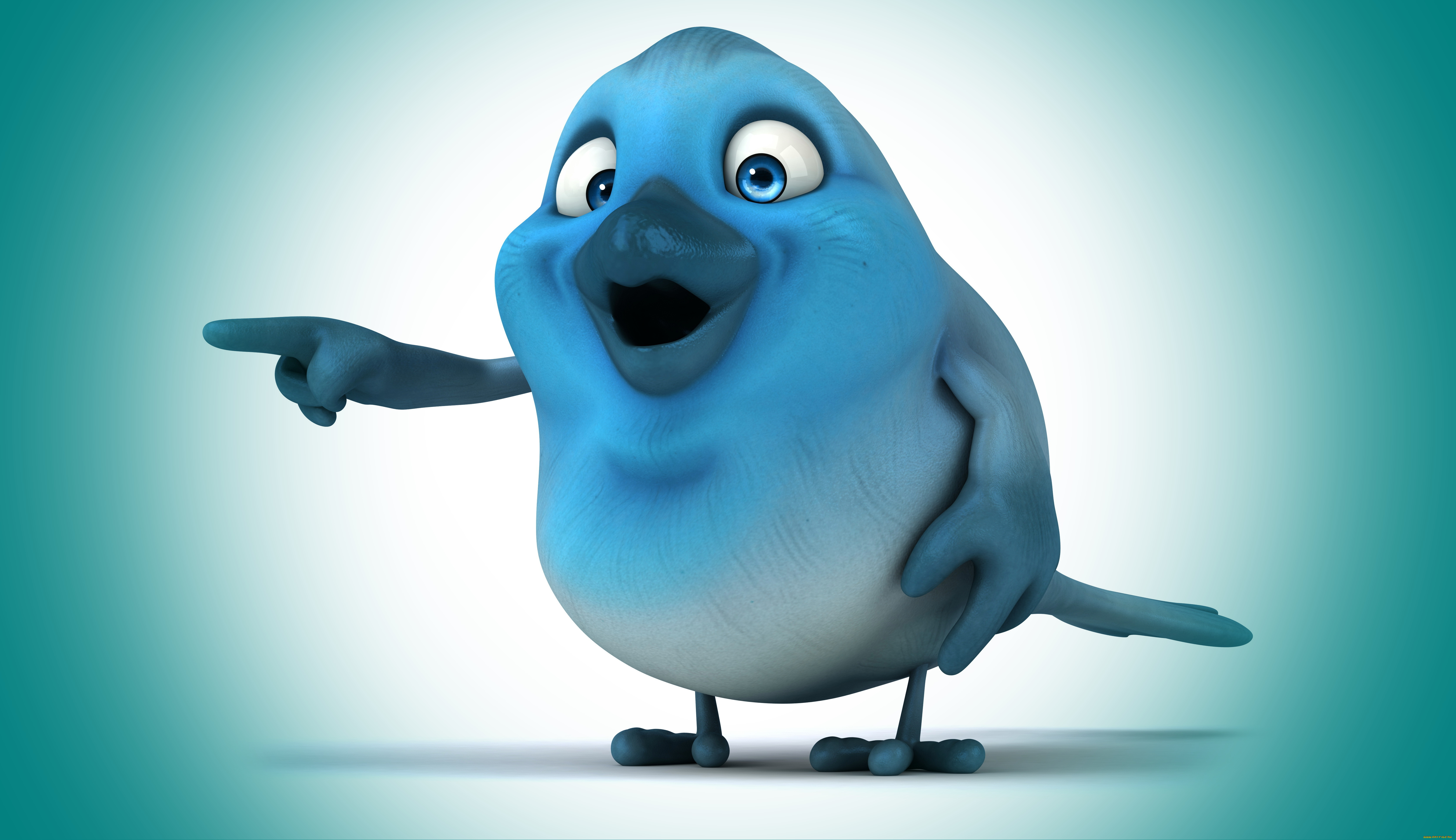 3д, графика, юмор, , humor, птица, крыло