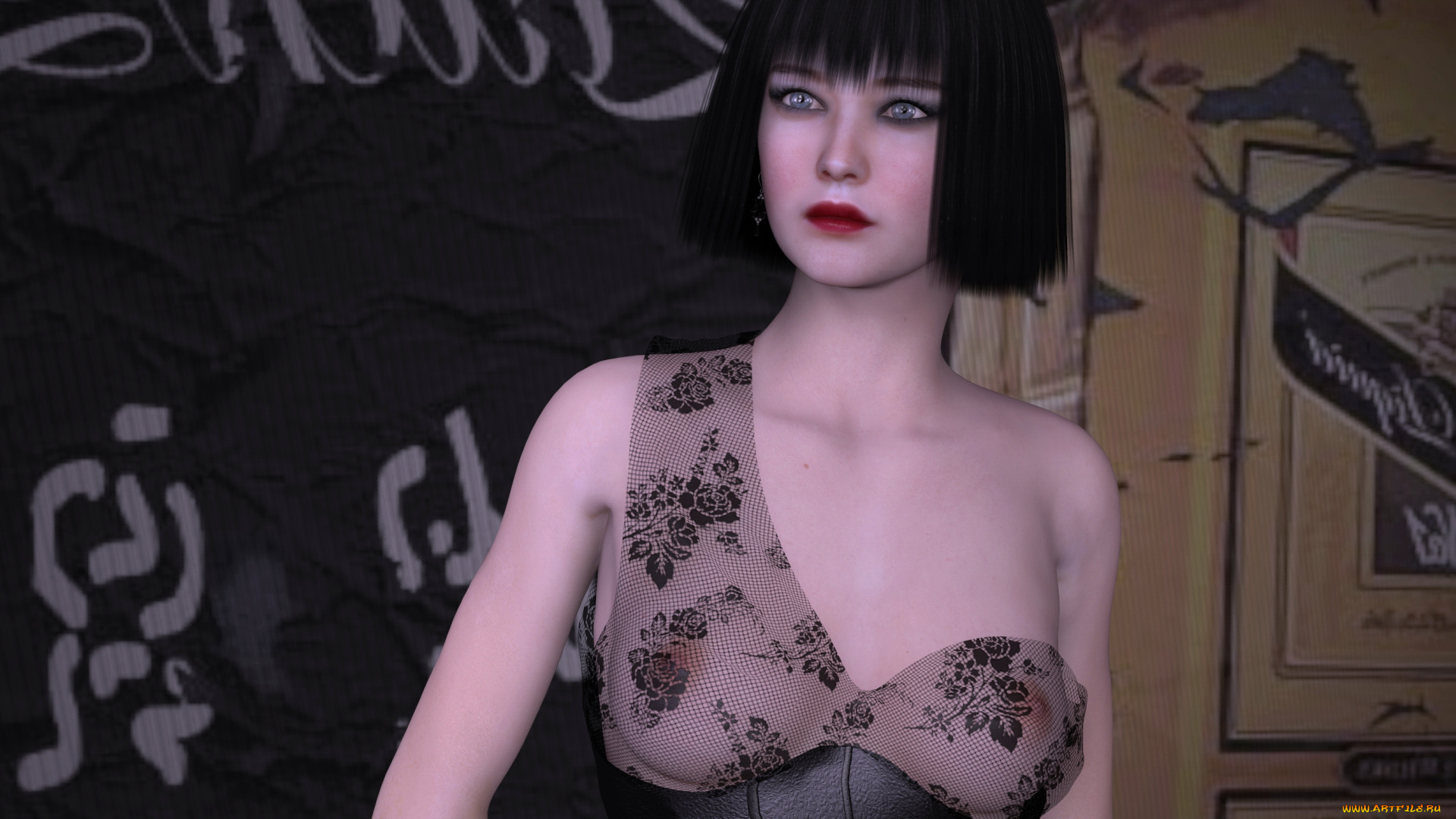 3д, графика, люди, , people, фон, взгляд, девушка