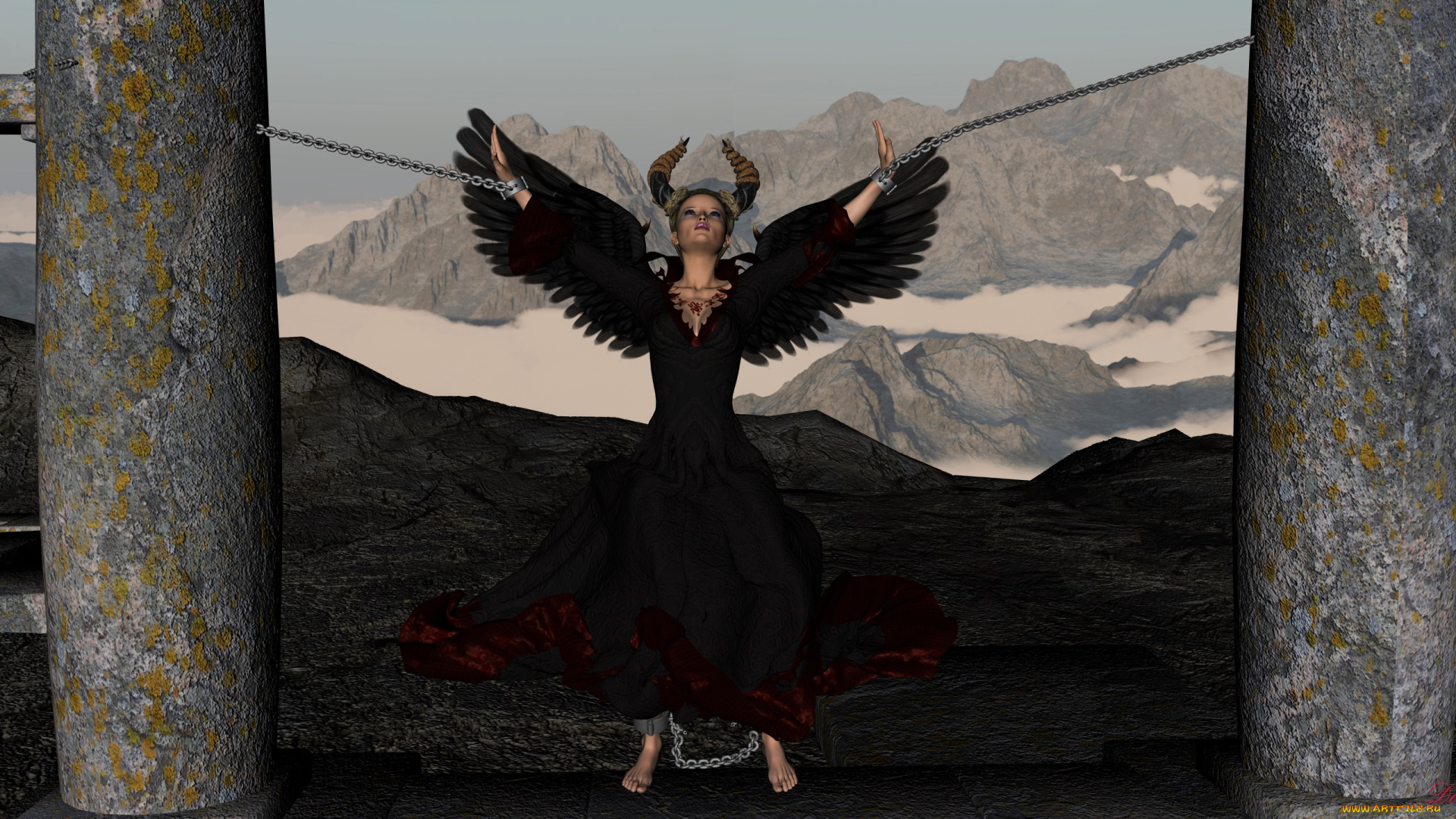 3д, графика, существа, , creatures, фон, взгляд, кастаника