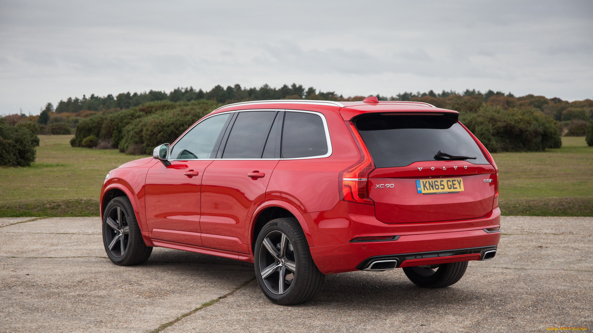 автомобили, volvo, uk-spec, xc90, d5, r-design, красный, 2015г
