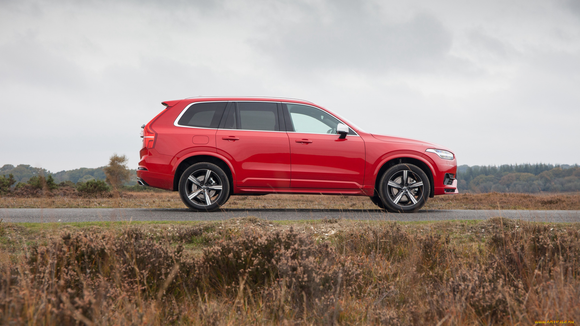 автомобили, volvo, xc90, d5, 2015г, r-design, uk-spec, красный