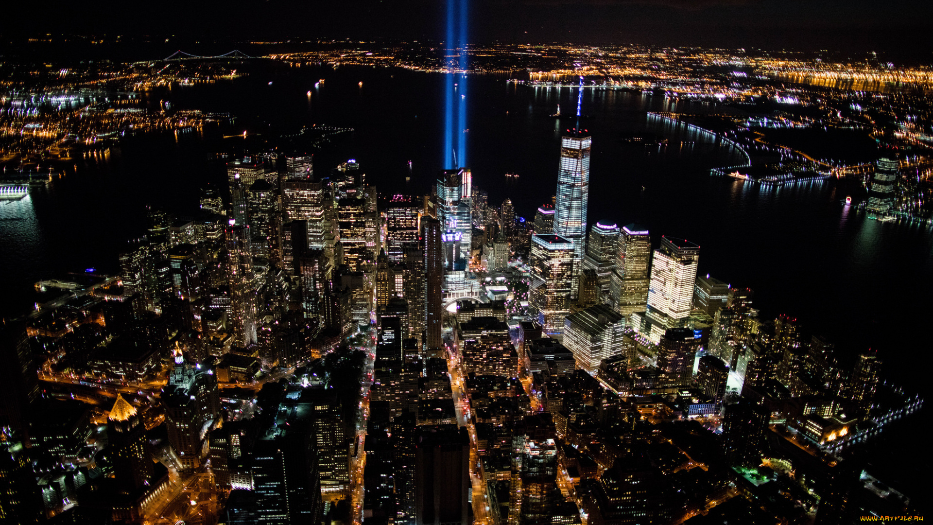 города, нью-йорк, , сша, нью-йорк, небоскреб, дома, манхэттен, панорама, небо