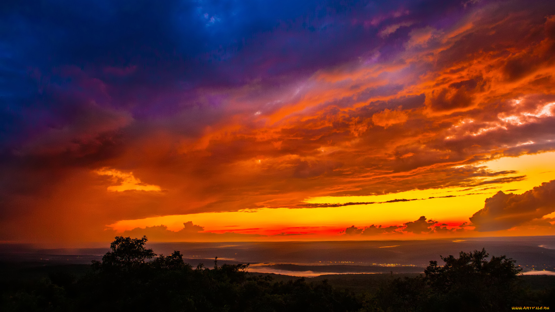 природа, восходы, закаты, закат, небо, облака