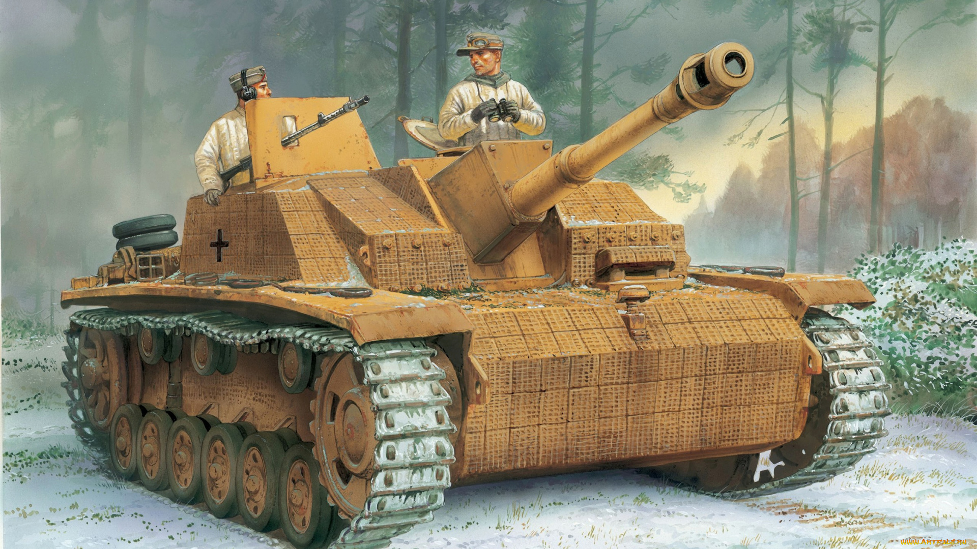 рисованное, армия, танк