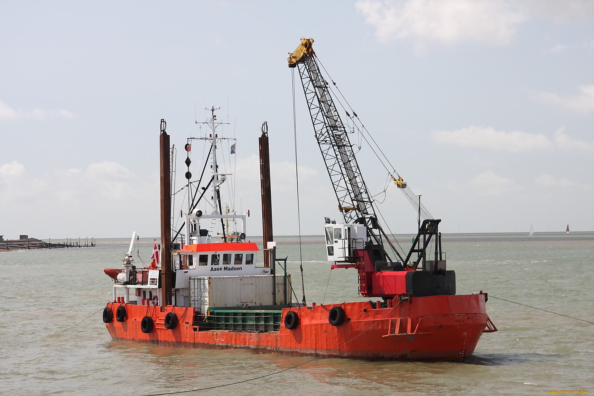 корабли, другое, кран, плавучий