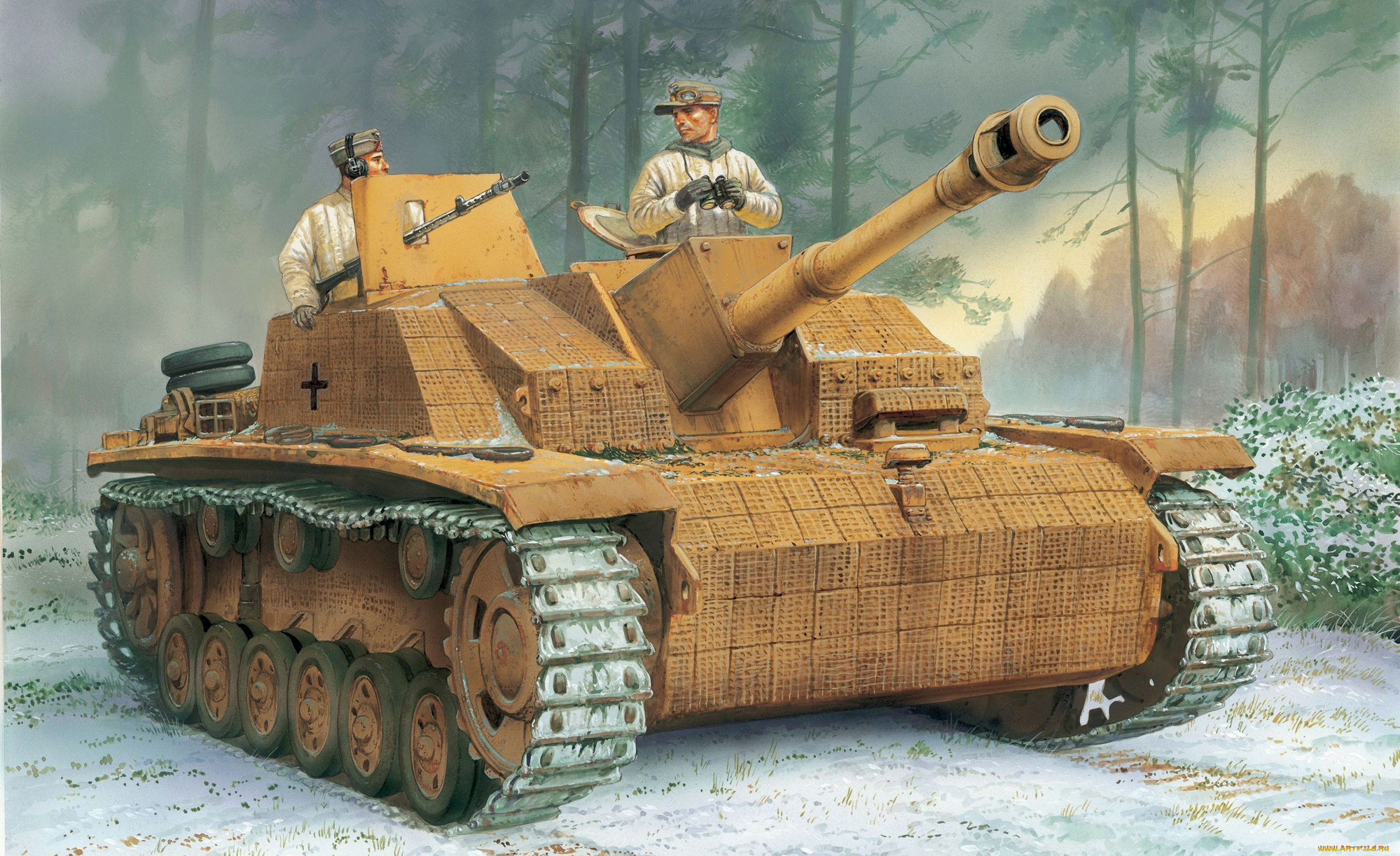 рисованное, армия, танк