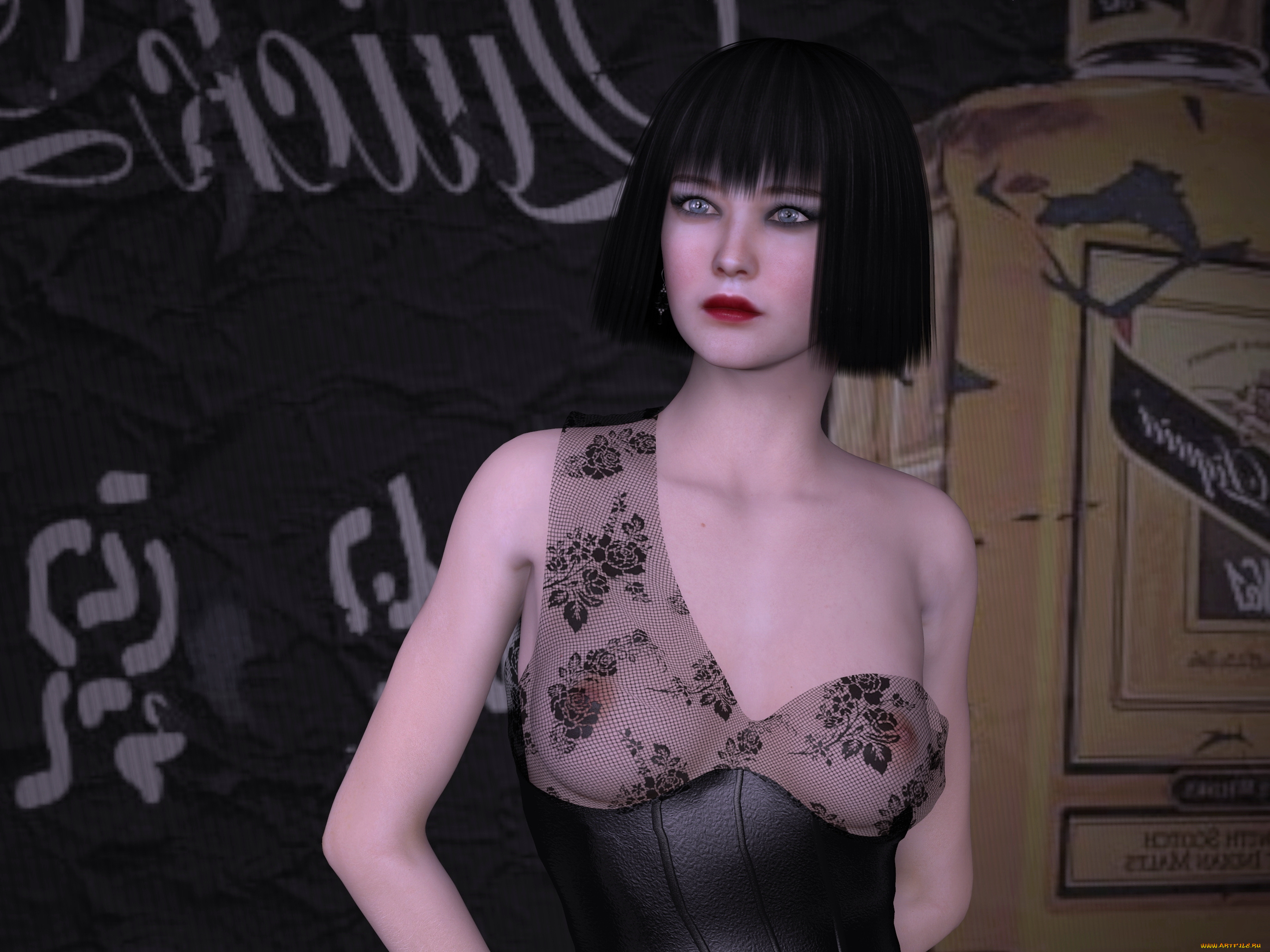 3д, графика, люди, , people, фон, взгляд, девушка