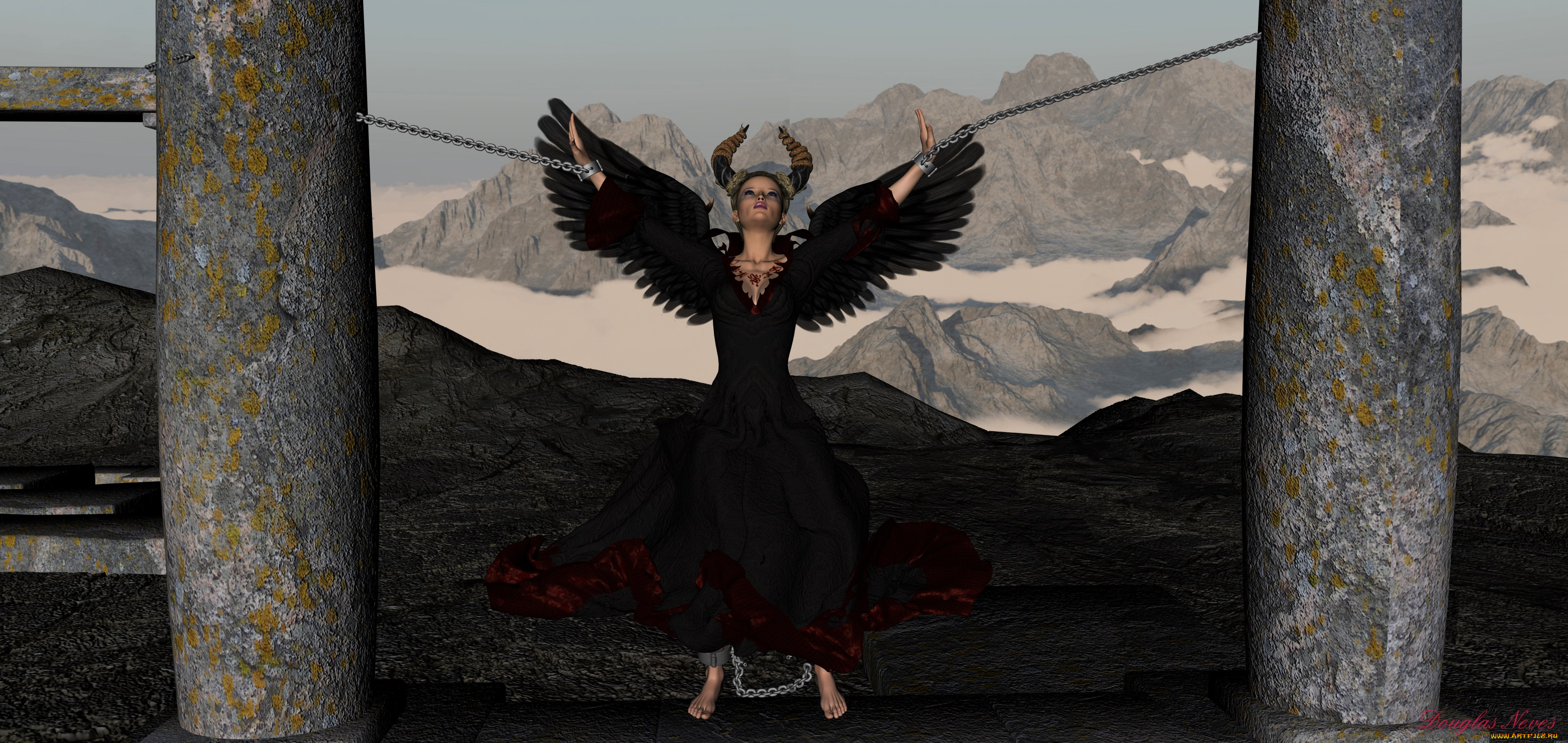 3д, графика, существа, , creatures, фон, взгляд, кастаника