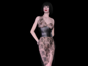 обоя 3д графика, люди , people, взгляд, девушка, фон