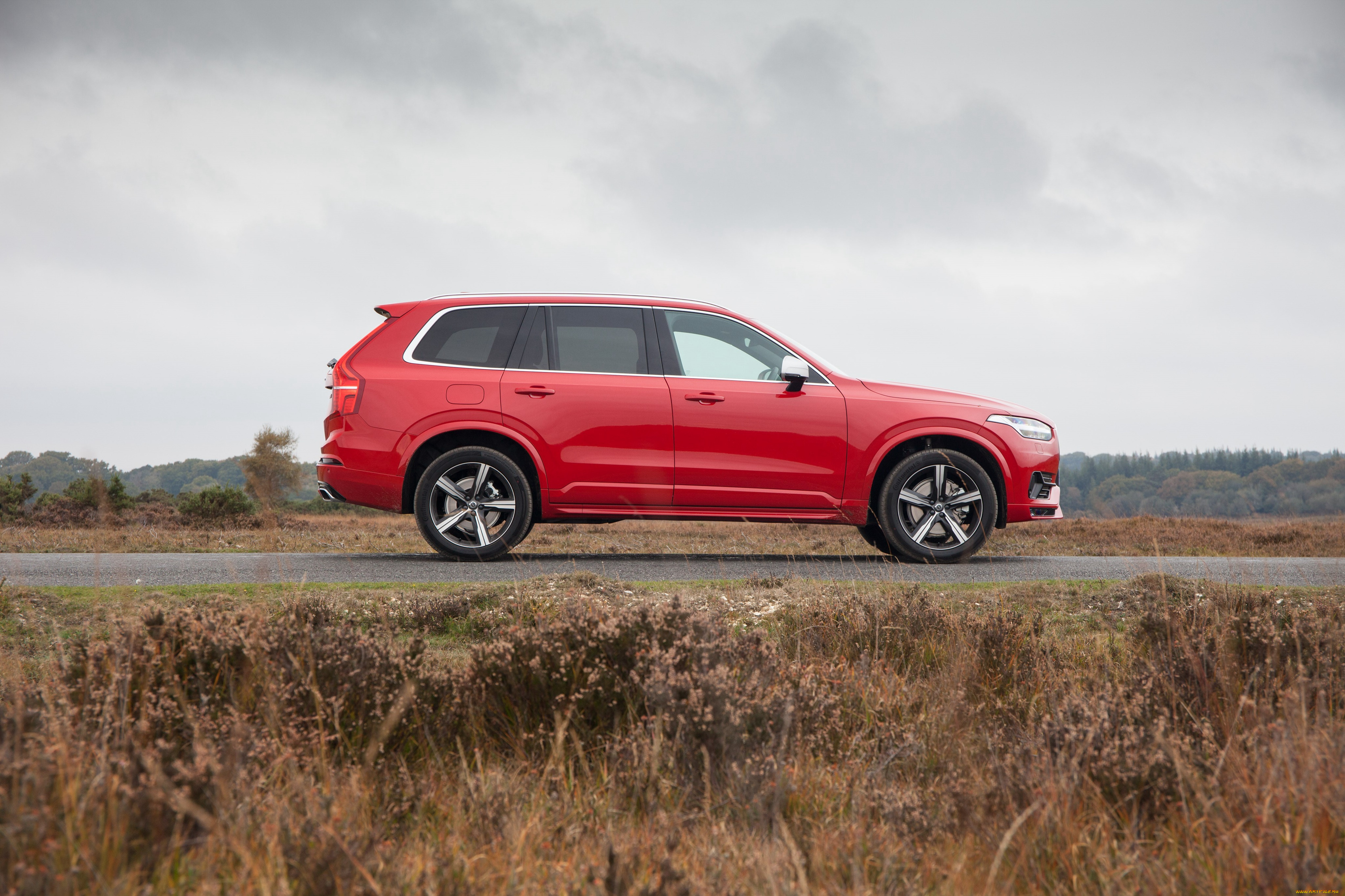 автомобили, volvo, xc90, d5, 2015г, r-design, uk-spec, красный