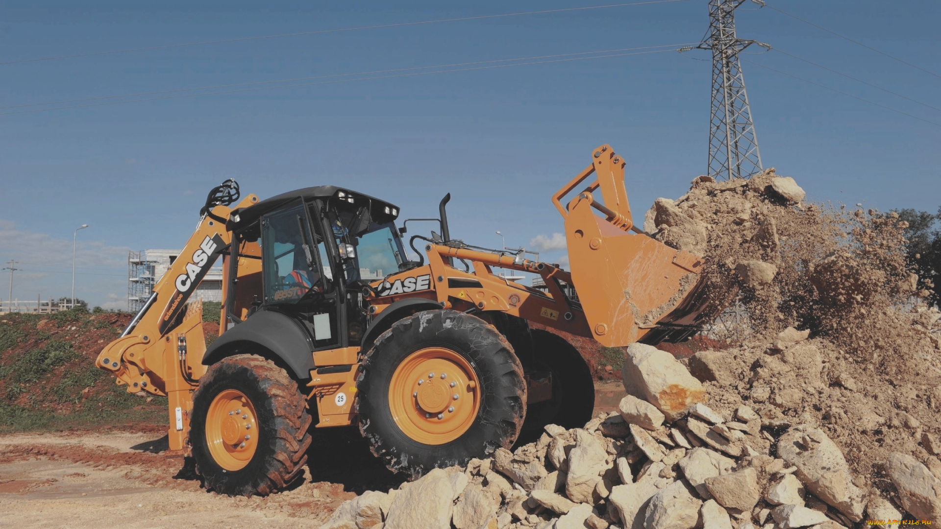 техника, фронтальные, погрузчики, case