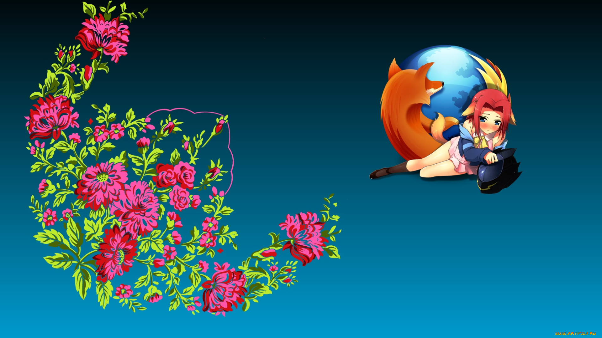 компьютеры, mozilla, firefox, фон, логотип