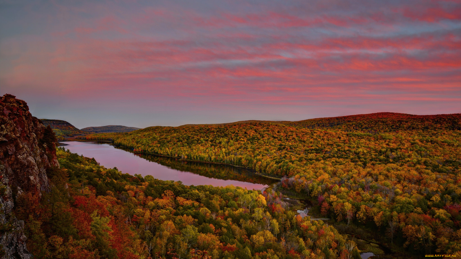 природа, пейзажи, лес, осень, пейзаж, река