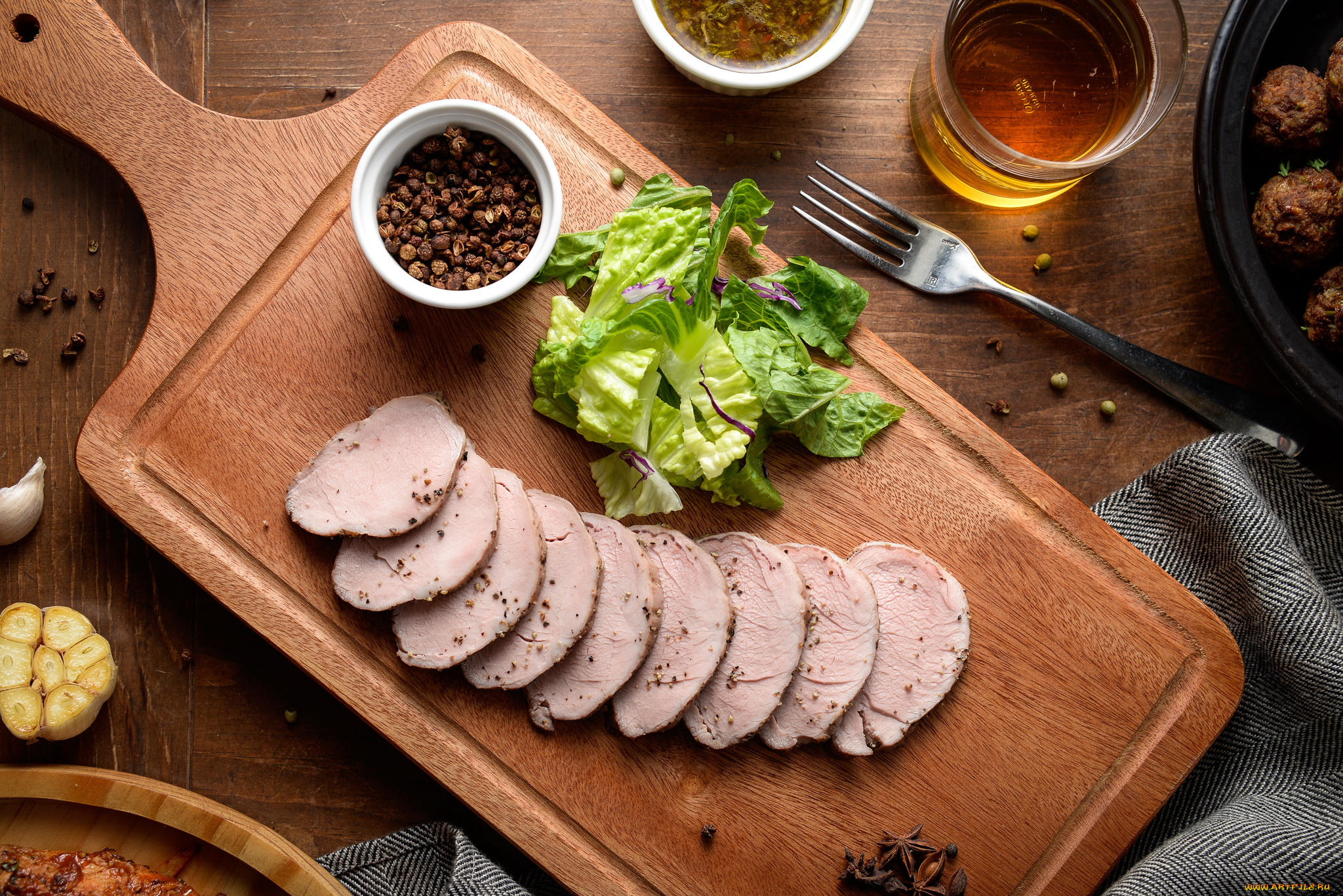 еда, мясные, блюда, перец, салат, мясная, нарезка