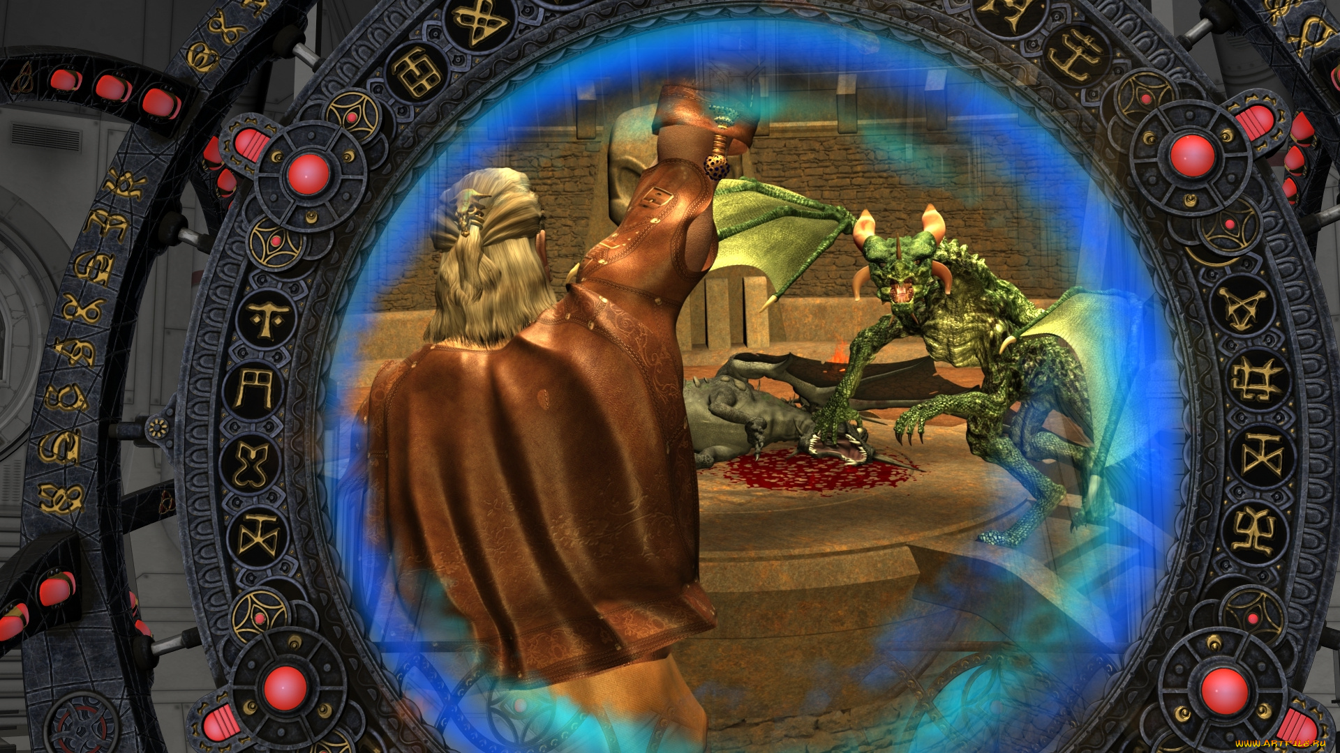 3д, графика, фантазия, , fantasy, девушка, взгляд, фон