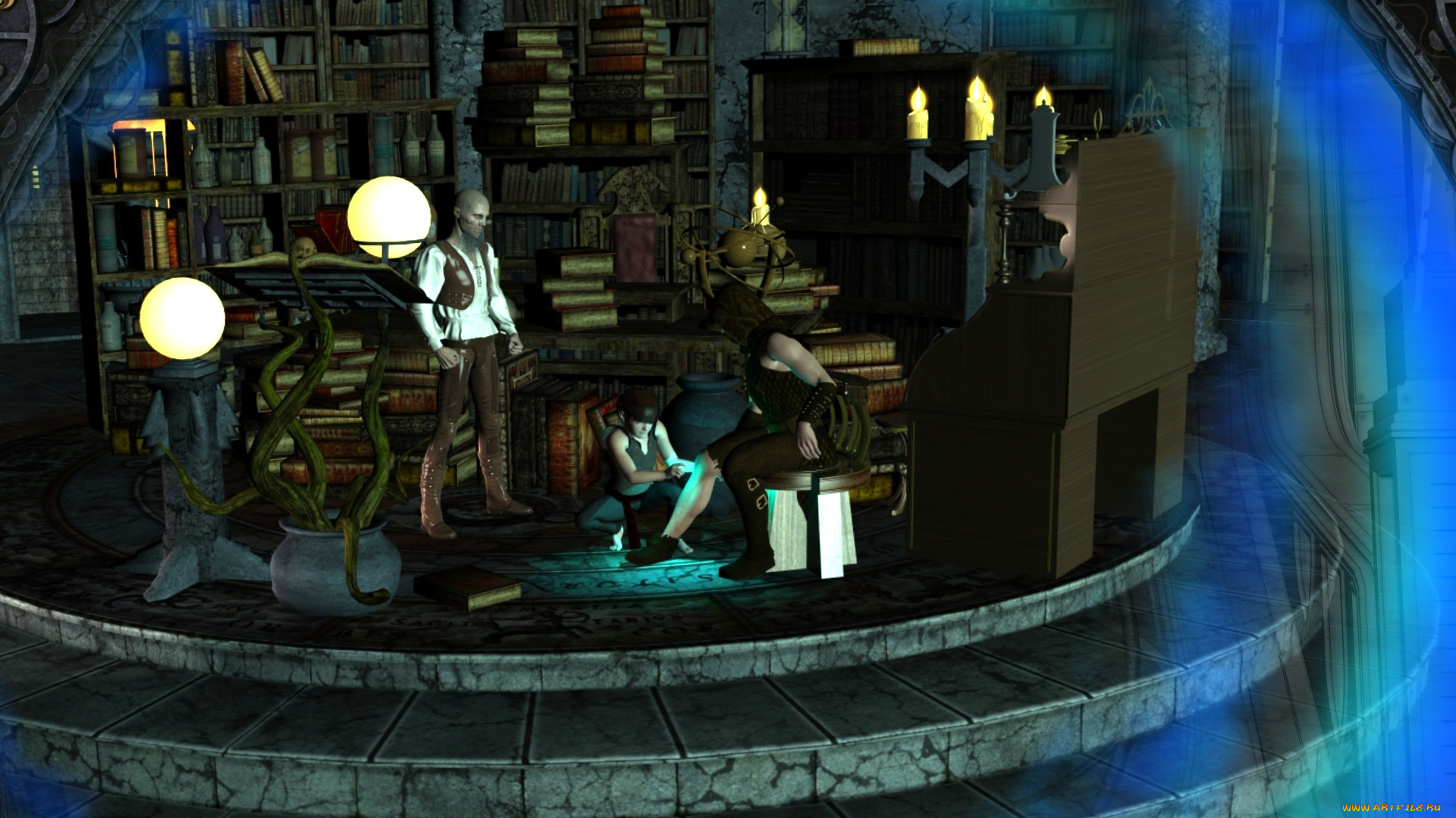 3д, графика, фантазия, , fantasy, девушка, взгляд, фон