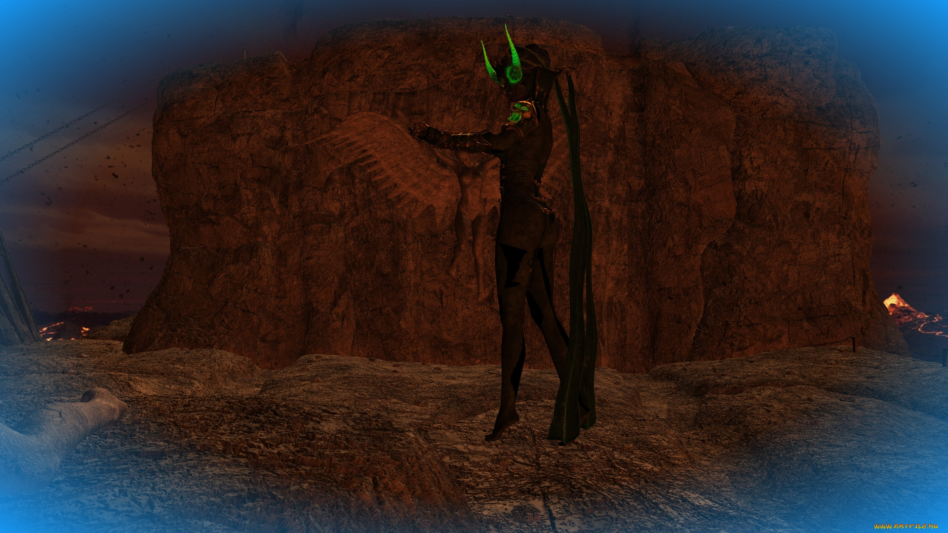 3д, графика, существа, , creatures, демон, фон