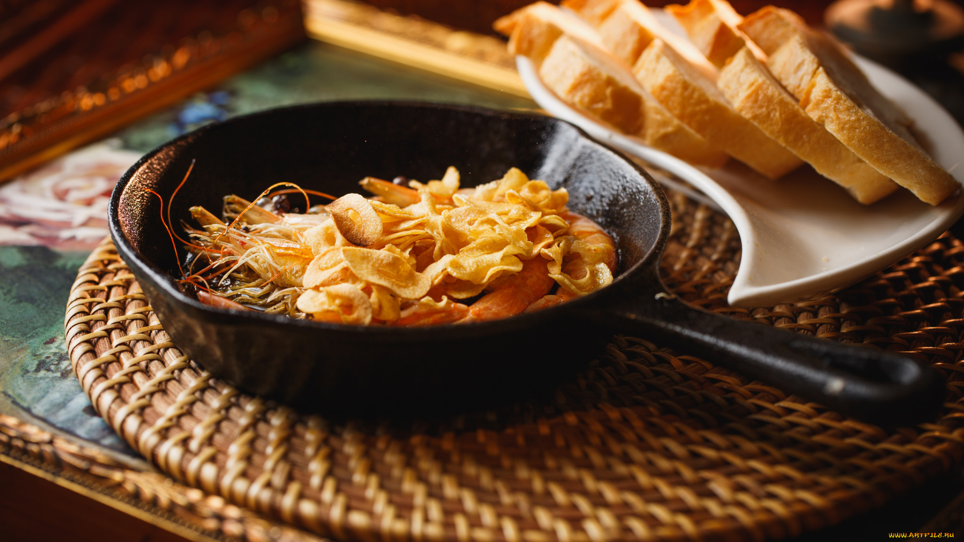 еда, рыбные, блюда, , с, морепродуктами, снедь