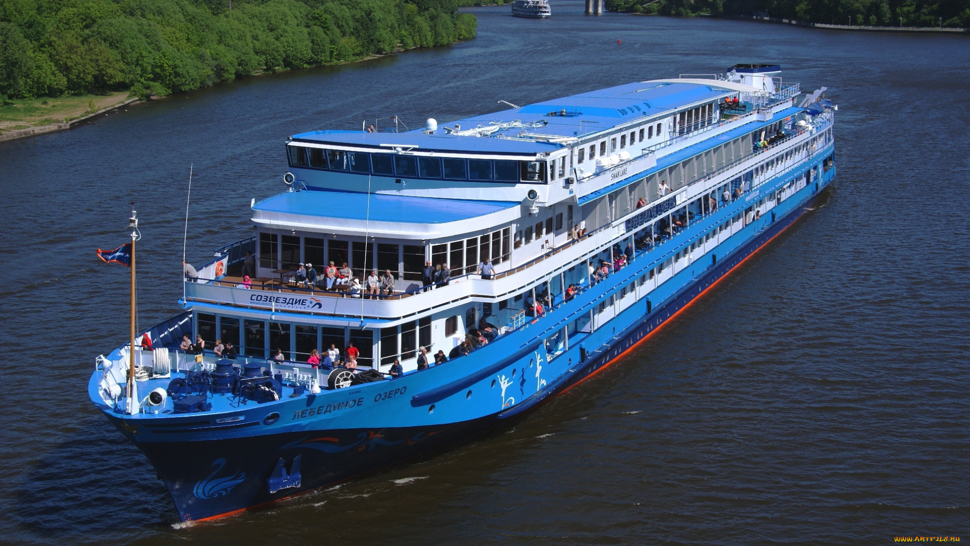 лебединое, озеро, корабли, теплоходы, река, круиз, теплоход, лебединое, озеро