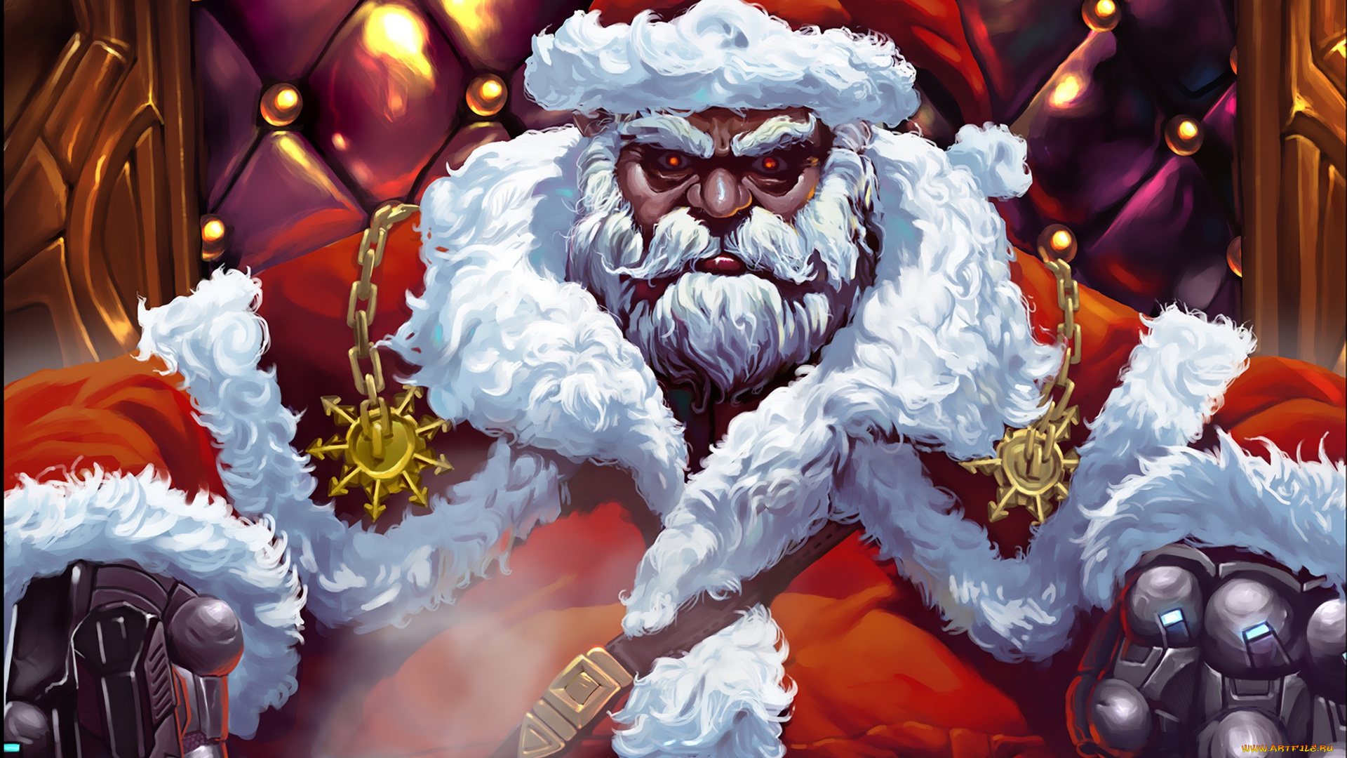 праздничные, дед, мороз, , санта, клаус, зима, рисунок, рождество, фон, новый, год, санта