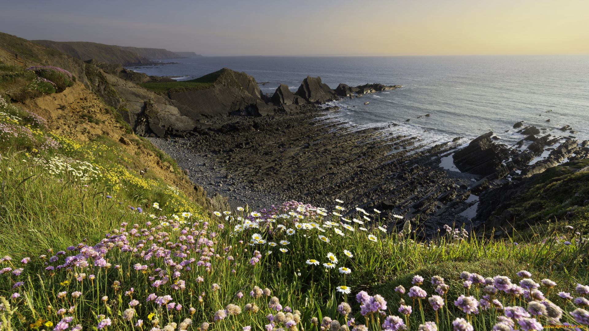 природа, побережье, простор